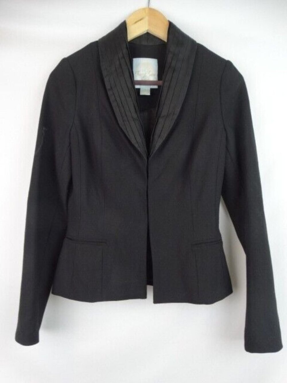 Tracy Reese Women's Blazer Size 2 Black Wool Blend Suit Blazer Jacket Top
